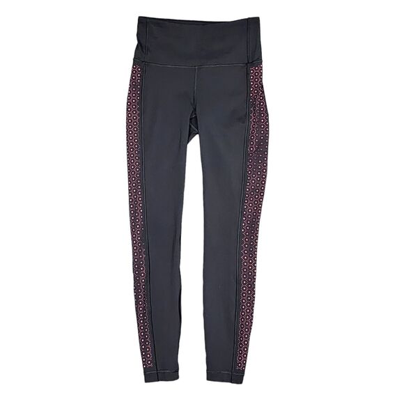 Lululemon Leggings Colour Me Quick 7/8  25" Black Flash Light Tone Size 4 - Picture 1 of 10